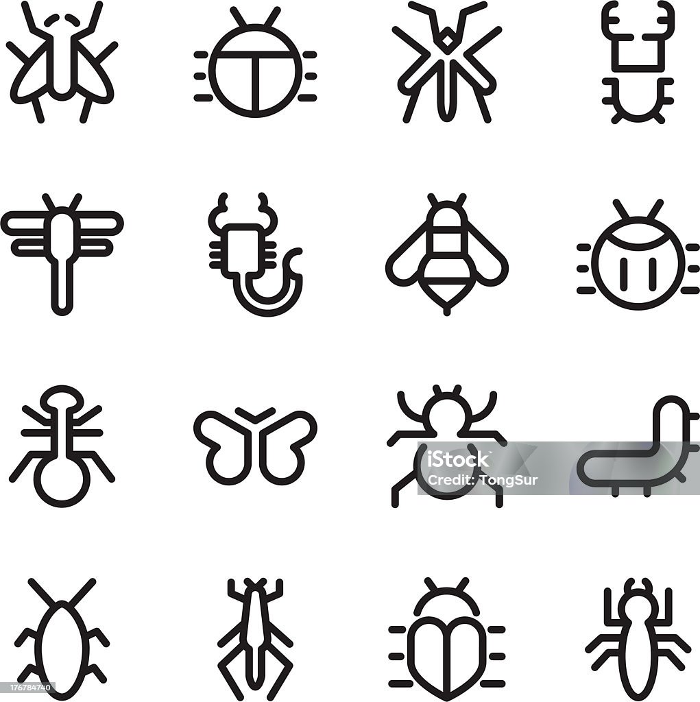 Insects Icons Vector file of Insects Icons Icon Symbol stock vector