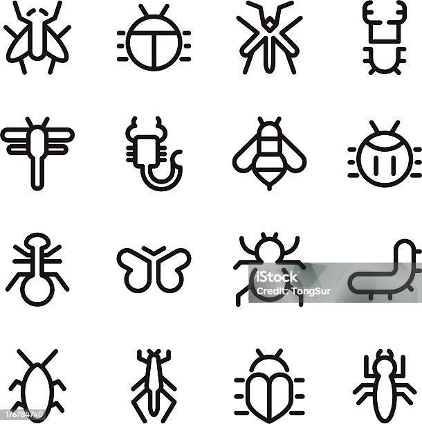 Insects Icons Stock Illustration - Download Image Now - Icon Symbol, Butterfly - Insect, Bee