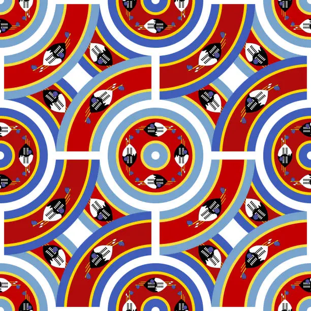 Vector illustration of swaziland flag pattern. africa background. vector illustration