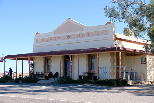Old Olary hotel, a town and locality on the Barrier Highway in South Australia.