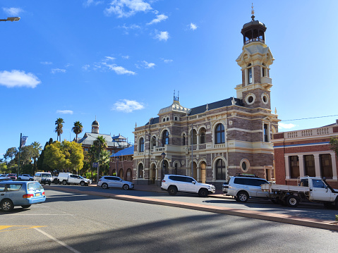 Old town hall in Broken Hill, a town in the far west region of outback New South Wales, Australia.