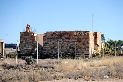 Abandoned bakery along the Barrier Highway in South Australia.