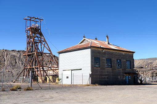 A stamping mill in Bodie, CA.  Once a bustling town of 10,000 residents in the late 1800s, it is now a ghost town and state park a few miles east of Hwy 395 south of Bridgeport, CA.