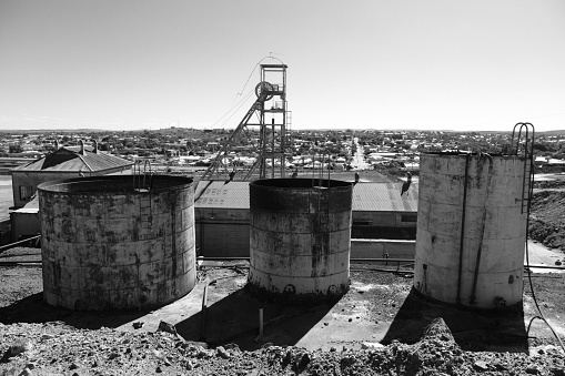 Panorama of Broken Hill former mine at Line of Lode Miners Memorial. Broken Hill is a town prominent in Australia's mining and was listed on the National Heritage List in 2015 and remains Australia's longest running mining town. It has been referred to as \