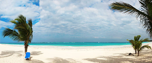 Beautiful tropical beach panorama stock photo