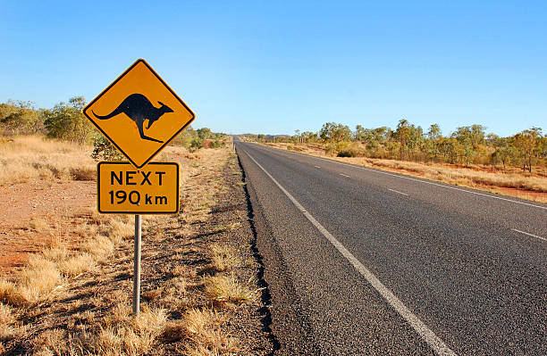 istock Kangaroo warning sign in Australia 176787066
