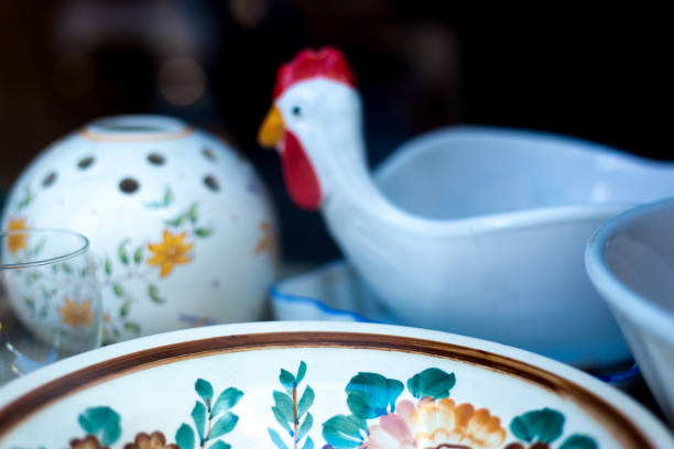 Paris, France: Ceramics in Antique Shop Window