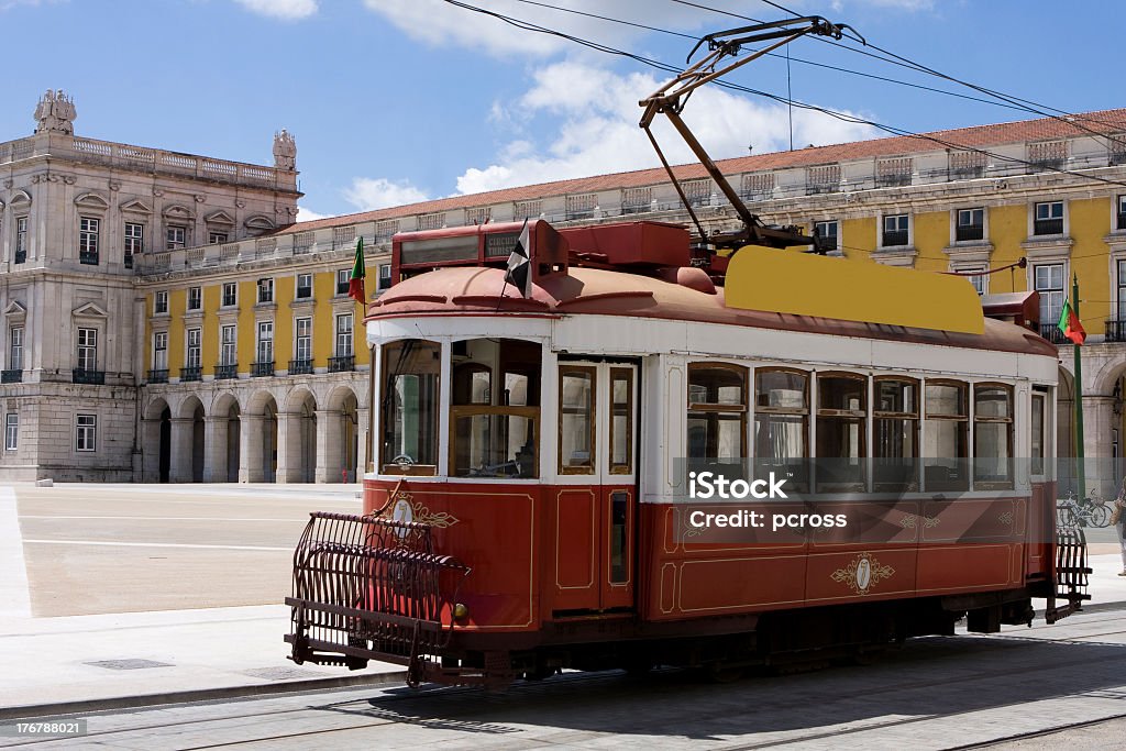 Linea tranviaria - Foto stock royalty-free di Stile retrò