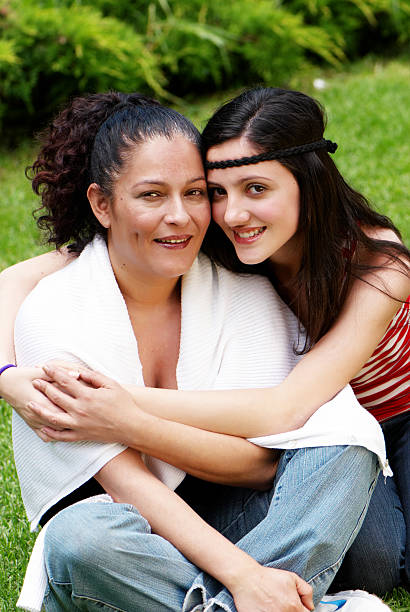 istock Mother and daughter against the nature 176788090