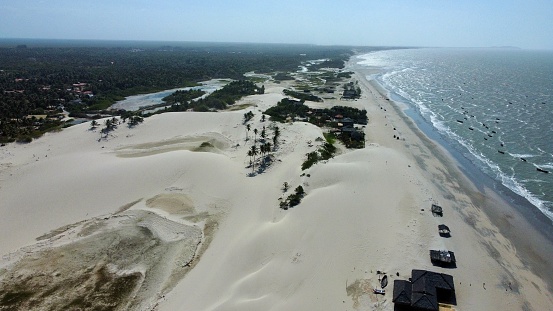 Hill of Sand - Dune - Jericoacoara - Brasil - Drone view