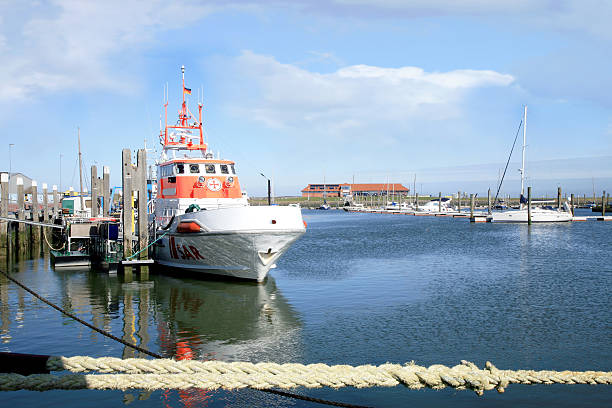 Search and Rescue aa SAR - boat on German North Sea ready for the action.
