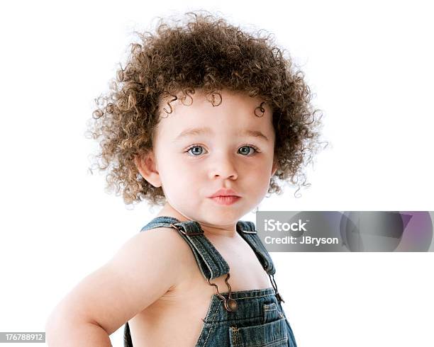 Mixed Race Toddler Girl In Overalls Stock Photo - Download Image Now -  African Ethnicity, African-American Ethnicity, Blue Eyes - iStock