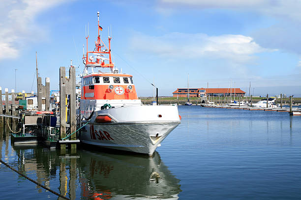 Search and Rescue aa SAR - boat on German North Sea ready for the action.