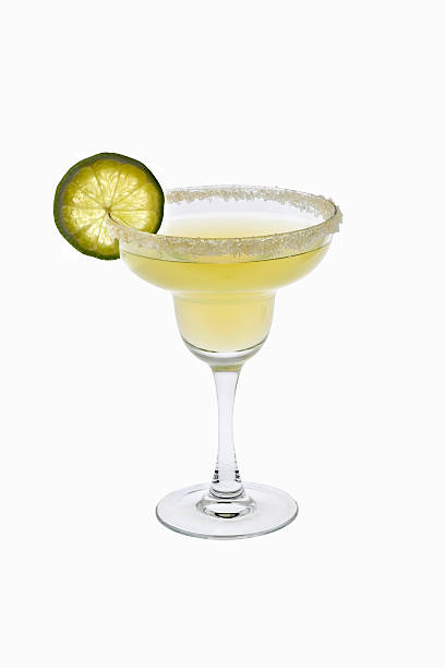 Margarita cocktail on a white background stock photo