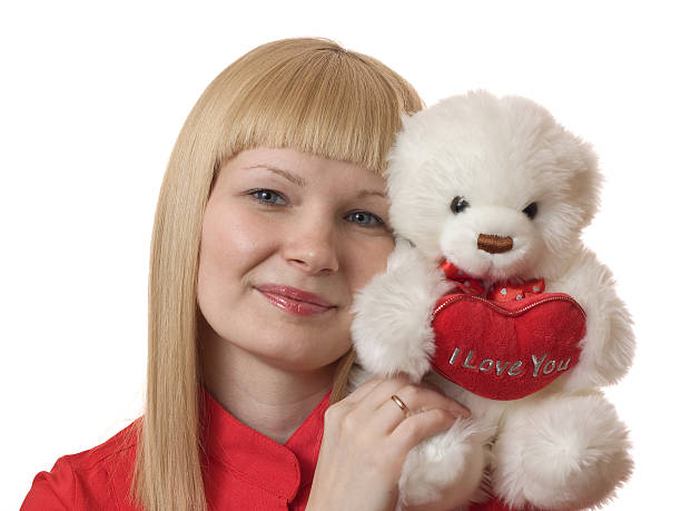 istock Blonde with a plush toy 176791855
