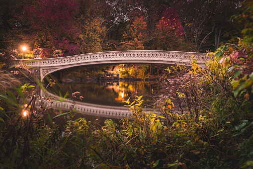 The Bow Bridge in Autumn at Dawn