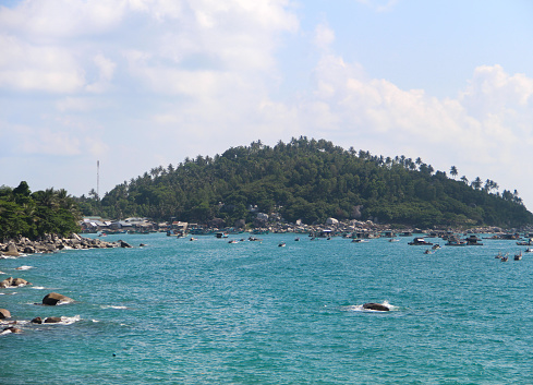 Gieng beach with blue sea, Son island, Kien Giang province