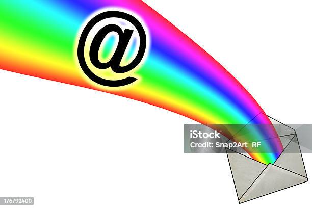 3 D Emailzeichen Von Briefumschlag Stockfoto und mehr Bilder von Abschicken - Abschicken, Aktivitäten und Sport, At-Zeichen