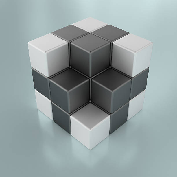 abstract cubes stock photo