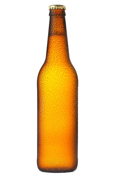 Large beer bottle stock photo