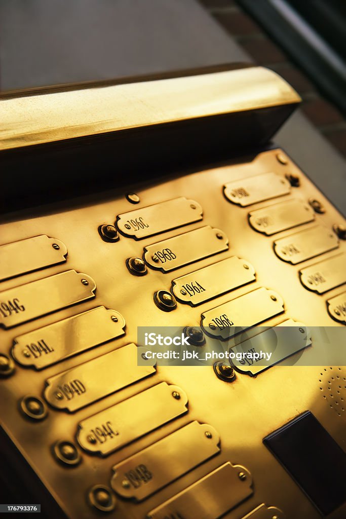 golden timbres - Foto de stock de Botón de control libre de derechos