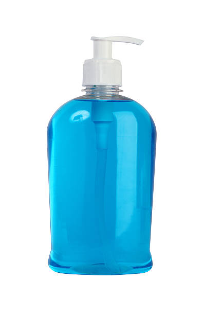 istock Liquid handwash soap in blue background 176793923