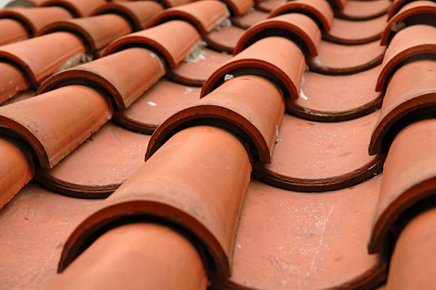 istock Used roofing on the temple building, detail 176794109