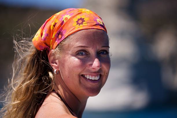 Smiling pirate woman
