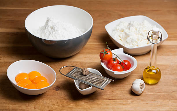 Ravioli di Ricotta di ingredienti - foto stock