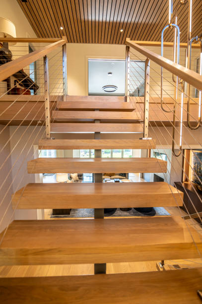 istock modern railing ans stair at new finished building 1767956994