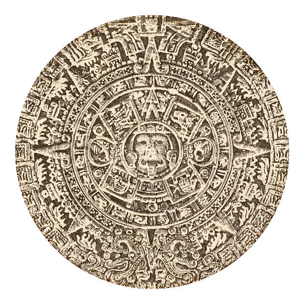 istock Aztec calendar sun stone from Mexico 176796222