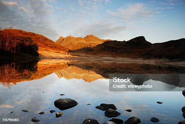 Langdale Pikes Reflected In Blea Tarn Stock Photo - Download Image Now - Autumn, Beauty In Nature, Blea Tarn