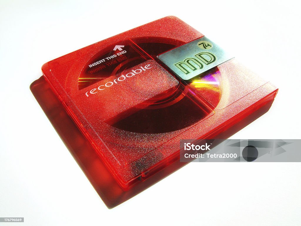 Czerwony MiniDisc - Zbiór zdjęć royalty-free (Discman)