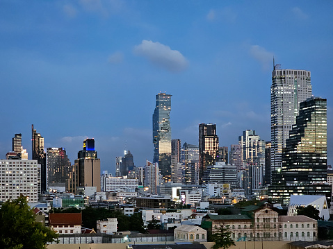Aerial view of modern office building Bangkok Condominium, Thailand