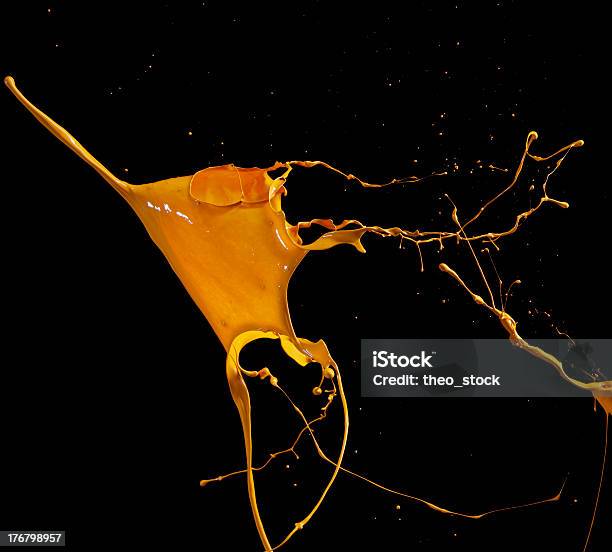 Pomarańczowy Kolor Wybuch Ii - zdjęcia stockowe i więcej obrazów Abstrakcja - Abstrakcja, Chlapać, Ciecz
