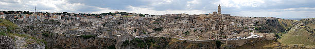 Matera panoramic view stock photo