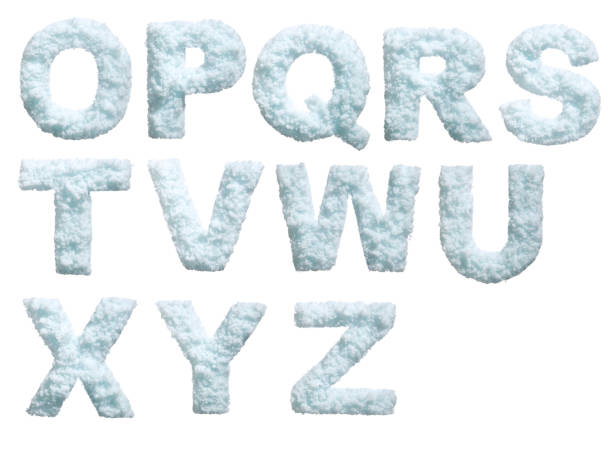 istock Partial alphabet with letters made of snow 176800003
