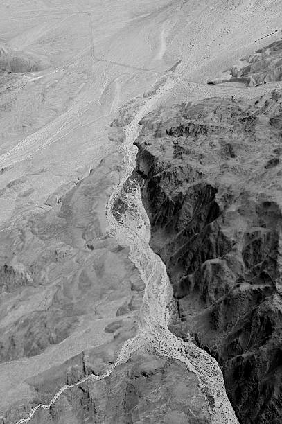 istock Aerial View of Desert, Mountains and River Bed 176800131