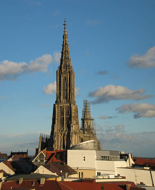 Cathedral of Ulm Ulmer MAnster (Cathedral of Ulm) - Its spire is the highest of a church all around the world.Ulm / Germany ulm minster stock pictures, royalty-free photos & images