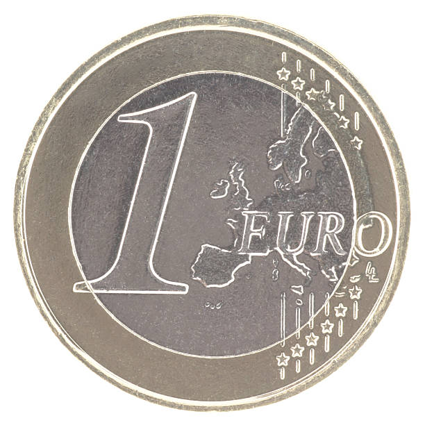 istock Uncirculated 1 euro coin with new map 176801489