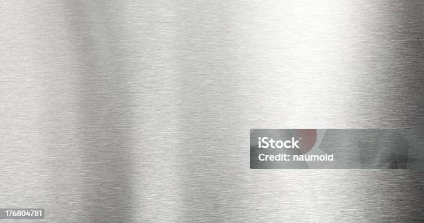 A Background Of Metal With A Brushed Finish Stock Photo - Download Image Now - Aluminum, Architectural Feature, Backgrounds