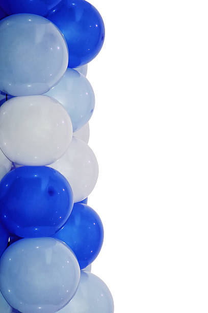 istock Isolated blue and white balloons 176804856