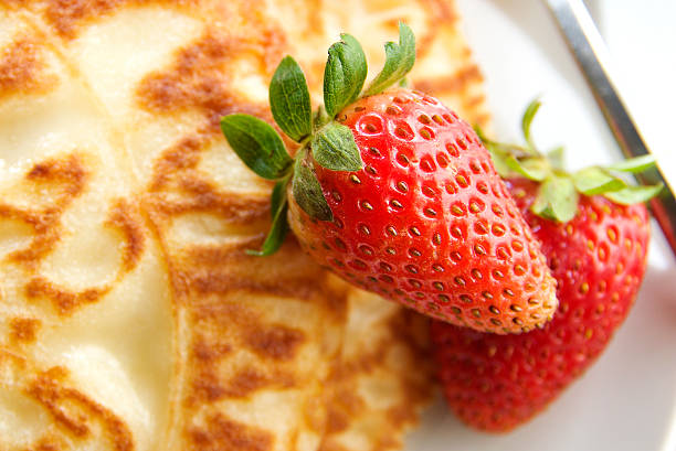 Strawberry Pancakes stock photo