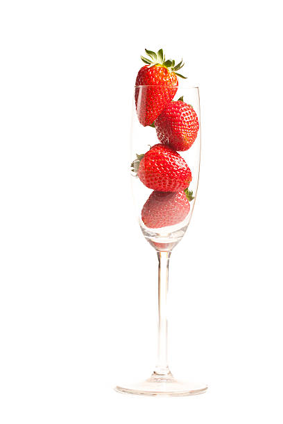 istock Strawberries in a glass on white background 176805116