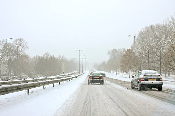 istock Driving during a snowstorm in Amsterdam the Netherlands 176805320