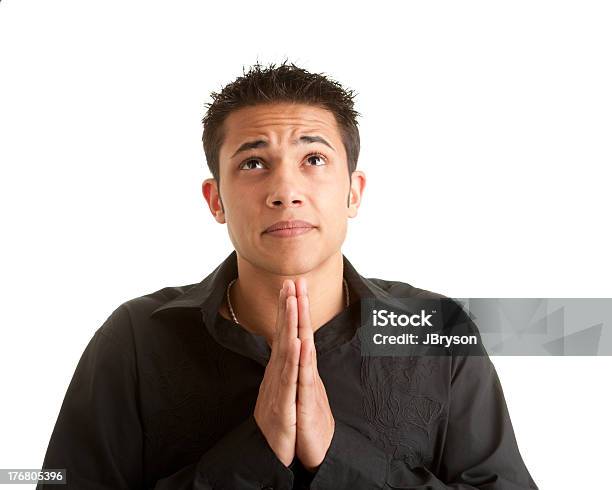 Pacific Islander Teenager Hopes Or Prays Stock Photo - Download Image Now - Cut Out, Headshot, Pacific Islanders