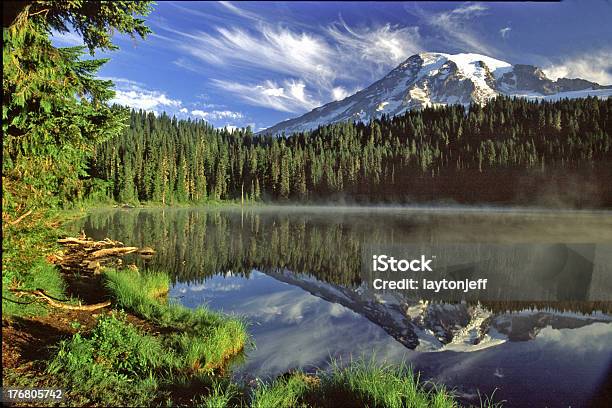 Reflection Lake Mount Rainier National Park Washington Stock Photo - Download Image Now