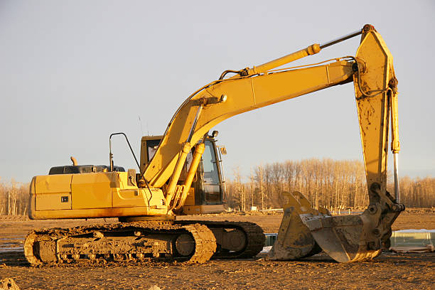 mecânico digger terra - hydraulic platform earth mover machine machine part - fotografias e filmes do acervo