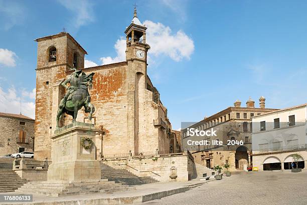 Plaza Mayor In Trujillo Stock Photo - Download Image Now - Architecture, Bell, Caceres