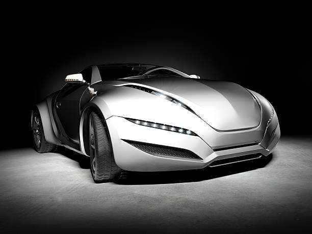 istock Sports car on black background 176806484